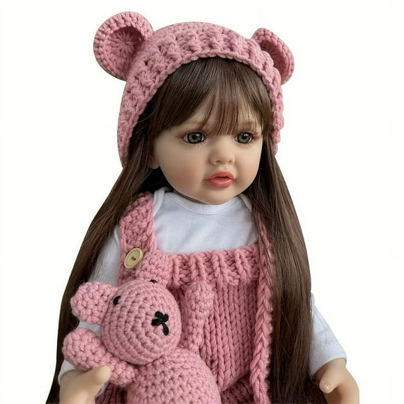 55cm 22 Inch Reborn Dolls Realistic Full Silicone Baby Bebe Newborn Girl Doll Princess Toddler Toy Gift