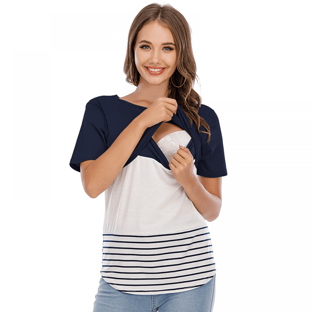 Coolmee Maternity Shirt Womens Casual T Shirts Twist Knotted Tops Blouse Tunic T-Shirts 