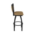 thumbnail image 4 of 870 Hadleigh 30" Swivel Bar Stool with Black Wrinkle Finish and Canter Saddle Seat and Back, 4 of 5