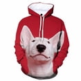thumbnail image 2 of Sudadera con capucha con estampado 3D de bull terrier para hombre, sudadera con capucha de gran tamaño con gráficos de perros y animales, sudadera transpirable de otoño 2023, 2 of 5