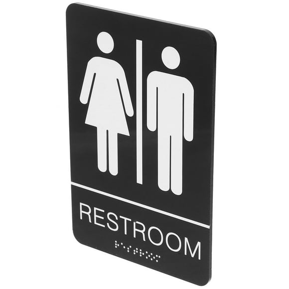 WEUVEB Unisex Adhesivo Color Negro En Acrílico Para Señalización De Interiores