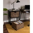 thumbnail image 3 of BirdRock Home 2 Tiered Hanging File Cubby with Wood Top - Brown Wash , 3 of 7