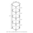 thumbnail image 2 of Furinno Turn-N-Tube 5-Tier Corner Square Rack Display Shelf with Classic Tube, Espresso/Black, 2 of 4