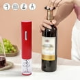 thumbnail image 2 of YIYIBYUS Electric Wine Opener with Foil Cutter Automatic Wine Bottle Corkscrew Opener Battery Operated for Party Festival, Red, 2 of 11