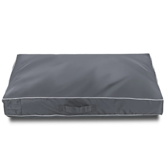 chinchilla Waterproof Heavy Dog Bed cover Washable, with Zipper Opening Fillable Universal Dog Bed Replacement covercover Only (Large, gray)