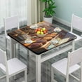 thumbnail image 2 of Card Tables Folding Square, Saffron Spice Bazaar Pattern Printed on Oilproof Folding Table Square Cover, Use for Childrens Party Kids Birthday, Fit for 32" x 32" Square Tables, 2 of 4