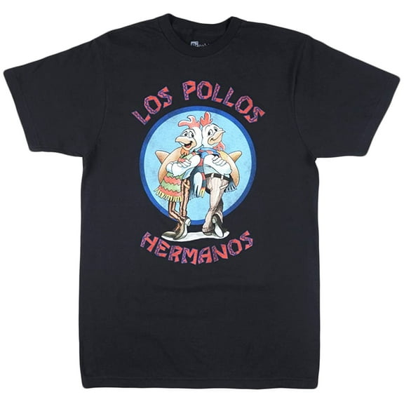 Womens Breaking Bad Black Los Pollos Hermanos Cotton T-Shirt Tee Shirt XXL