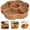 B, variant on USUERY Divider Round Basket Multipurpose Basket for Organizing and Serving Snacks in Kitchens Parties Dining Table