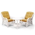 thumbnail image 6 of SK New Interiors Malibu Lounge Armchair ECO Natural Rattan Wicker Handmade Design, Light Brown Cushion, White Wash Color, 6 of 7