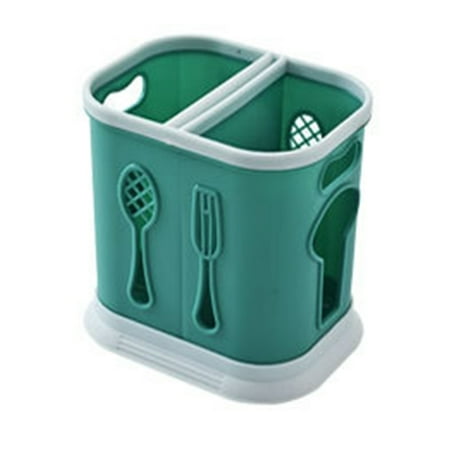 

Grandest Birch Practical Chopsticks Holder Water Drain Large Capacity Resin Ventilation Safe Tableware Spoons Storage Holder for Kitchen