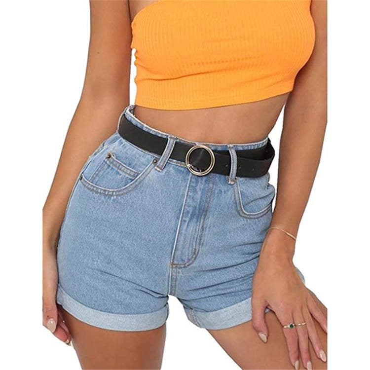 jean shorts with belt