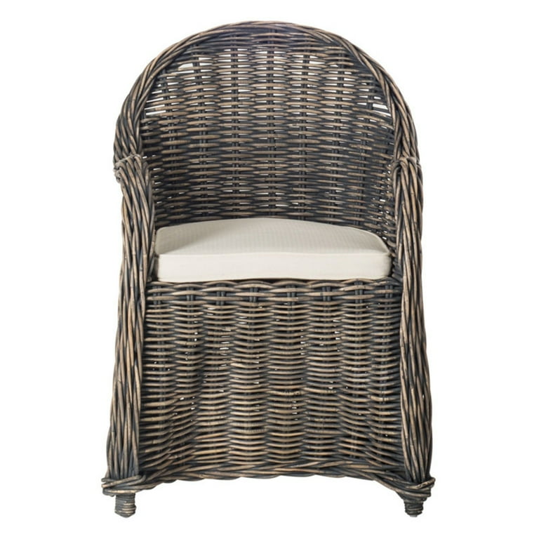 Safavieh Callista Wicker Club Chair, Black Wash