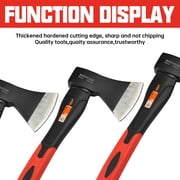 14 Portable Camping Hatchet - Heat-Treated Alloy Steel Axe with Fiberglass Handle for Wood Chopping, Ideal for Camping, Carpentry & Gardening (Model: 1PC)