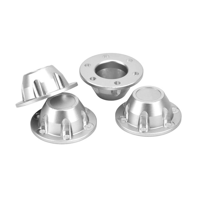 Wheel Hub Dust , Wheel Hubcaps Aluminum Alloy Exquisite Workmanship For 1/6 RC Car Silver