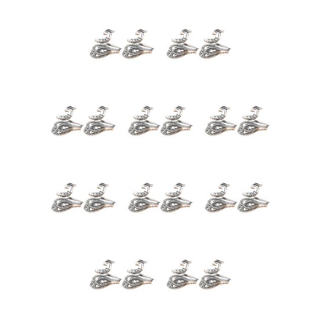 Minnieouse Anillo de punto Joyería estereoscópica Anillos de apertura ajustable Suministros de costura Parejas Accesorios de boda Plata NJ135 Plata NJ135 10Conjunto