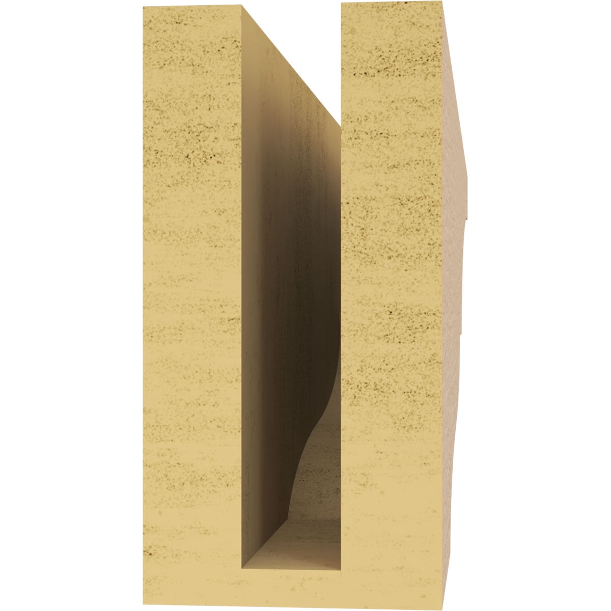 3"W x 18"D x 6"H Thin Asheboro Rough Cedar Woodgrain TimberThane Corbel, Primed Tan