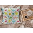 thumbnail image 2 of Birds Fluffy Throw Pillow Cushion Cover, Colorful Spring Animals Flowers Art for Nature Design Pattern, Decorative Square Accent Pillow Case, 40" x 40", Multicolor, by Ambesonne, 2 of 5