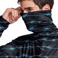 thumbnail image 4 of Upf 50+ Fishing Hoodie Shirts for Men UV Spf Long Sleeve Shirts with Face Cover Rash Guard Cooling Shirts Outdoor Hiking Swim Fishing Blouses,Blue 2XL, 4 of 5