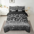 thumbnail image 2 of jejeloiu Leopard Cheetah Pattern 7-Piece Twin Bedding Sets,Dreamy Glitter Print Bedding Comforter Set,Gray Black Sliver Sheet Sets For Boys Girls,Luxury Bedroom Decor Reversible, 2 of 8