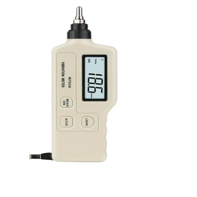 Digital Vibration Meter Digital High Precision Vibration Meter LCD Electronic Vibration Frequency Analyzer Handheld WT63A ,Wide Range