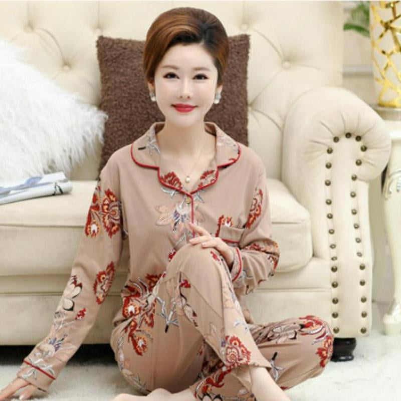 Ensemble Pyjama pour Femmes Ensemble de Vetements de Nuit en Coton pour Femmes Ensemble de Vetements de Nuit pour la Maison pour Femmes Agees Femmes Agees Style 5 Walmart