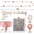 thumbnail image 2 of Decoración de fiesta de cumpleaños de oro rosa - Banner de feliz cumpleaños,, 2 of 4