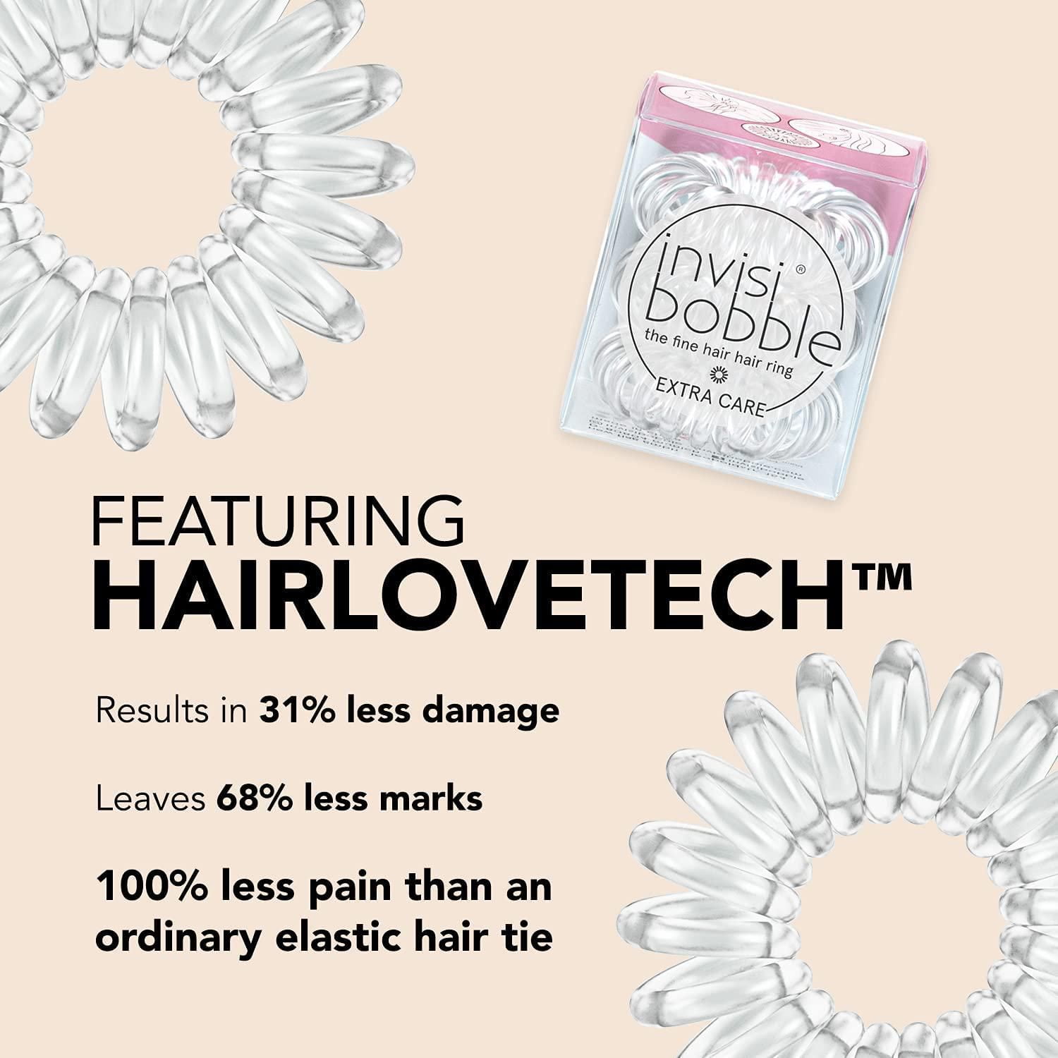 Invisibobble The Traceless 3 Pack Clear Hair Rings