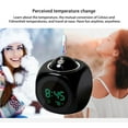 thumbnail image 4 of Digital Projection Alarm Clock with Weather Station, LCD Wall Projection Clock, Colorful LED Temperature Display, Multifunctional Alarm Clock for Home Bedroom Office, 4 of 7