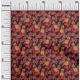 thumbnail image 2 of oneOone Viscose Chiffon Maroon Fabric Tropical Leaf Craft Projects Decor Fabric Printed By The Yard 42 Inch Wide, 2 of 5