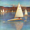 thumbnail image 2 of "Racing Boats" Painting Print on Wrapped Canvas, 2 of 7