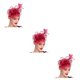 thumbnail image 5 of Qarigey Tocado de boda con flores para el pelo, mano de obra fina, exquisito adorno europeo, colgante de cabeza multiusos, púrpura-rojo Type1 NO1, 5 of 6