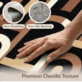 thumbnail image 6 of ODIKA 5'x7' Washable Area Rug Alfombras Abstract Geometric Bands Featuring Stacked Throw Para for Small Living Room, Bedroom, Easy Care, Non-Shedding, Pet Friendly, 6 of 7
