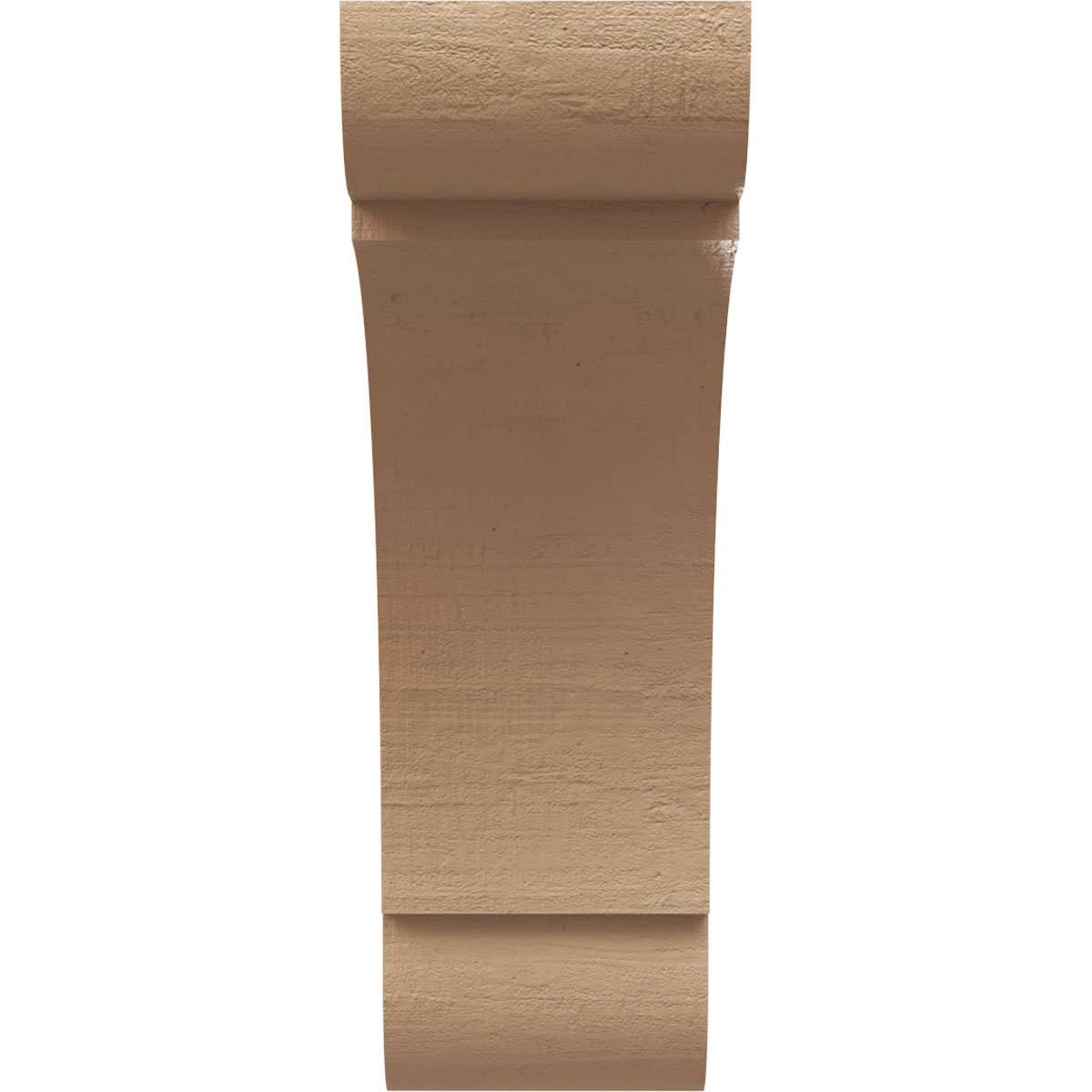 4"W x 8"D x 12"H Classic Olympic Rough Cedar Woodgrain TimberThane Corbel, Primed Tan