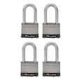 thumbnail image 1 of Candado Laminado Masterlock Acero Inoxidable 3,81 cm Paquete de 4 con Cierre de 1,5 Pulgadas, 1 of 7