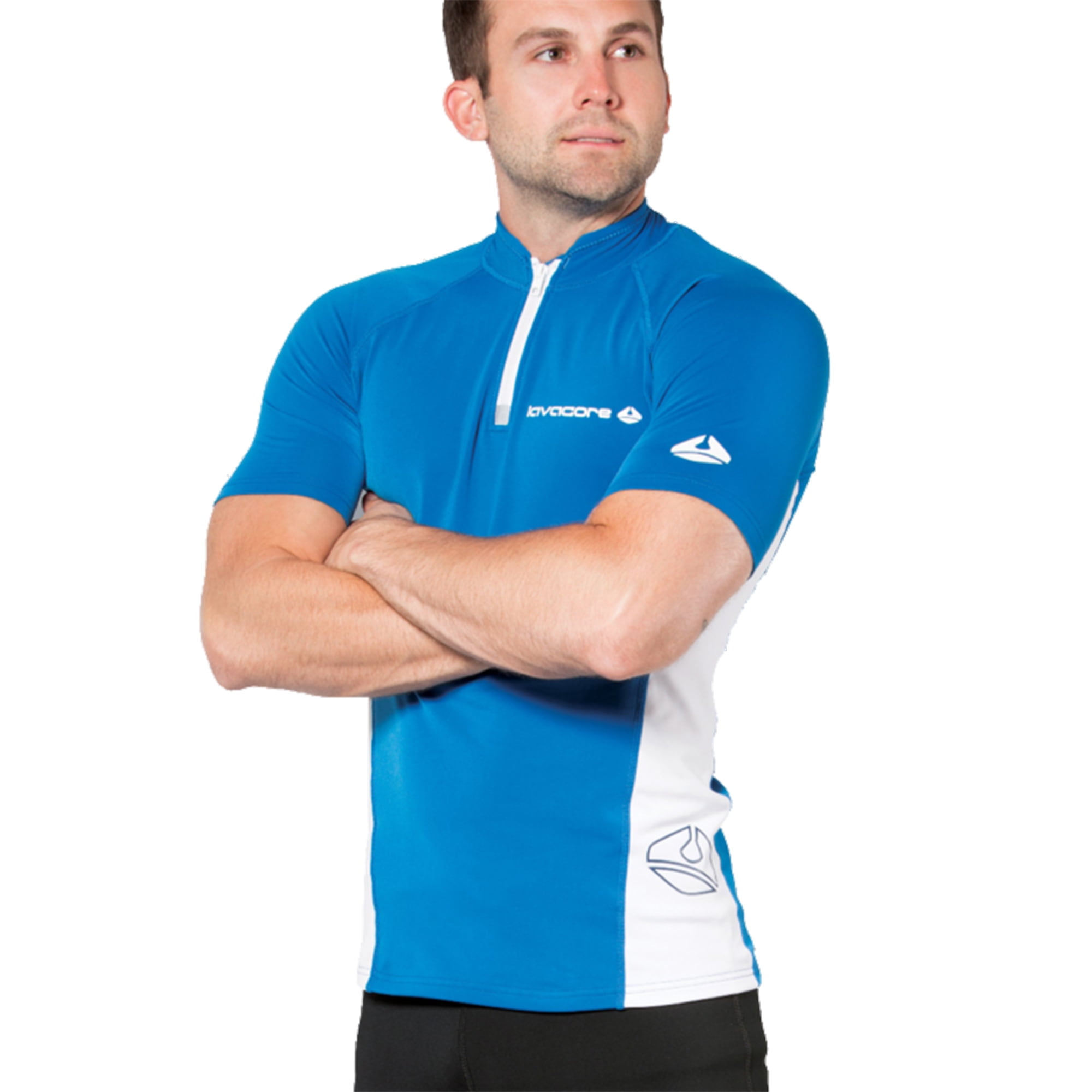 Lavacore Men's Lavaskin Short Sleeve Rash Guard (Blue, XSmall