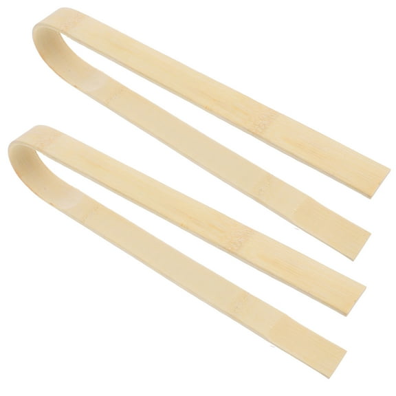 CATIEBYE 2pcs Khaki Kitchen Tongs for Salad, Toaster, Bacon, Pickles - , Cooking Utensils