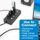 thumbnail image 4 of Hub USB Manhattan Negro 4 Puertos USB 3.2 SuperVelocidad 5 Gbps con Interruptores y Cable Integrado, 4 of 8