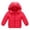 Red, variant on Kids Boy Girl Puffer Jackets Thin Winter Hooded Lightweight Padded Solid Color Outerwear Coats,9 Years