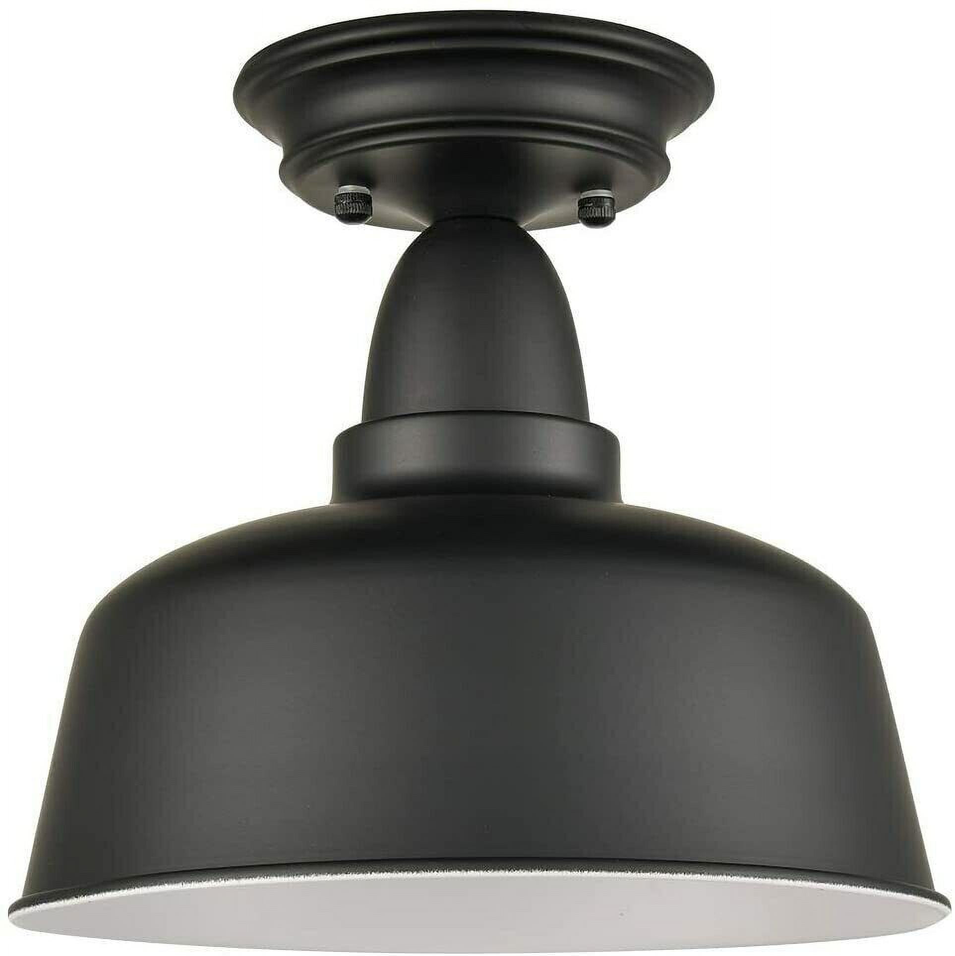 Farmhouse Matte Black Ceiling Light Fixture Rustic Barn Flush Mount Ceiling Lights