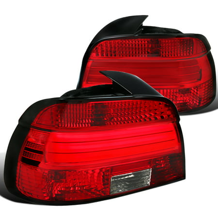 Spec-D Tuning For 2001-2003 Bmw E39 5-Series M5 525I 530I 540I Red/Clear Lens Led Tail Lights