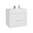 thumbnail image 4 of Modern Bathroom Vanity, Bathroom Vanity with Sink, 1 Drawer, White, White Wooden Bathroom Vanity,Engineered Wood Double Sink Bathroom Vanity, Bath & Faucets, Bathroom Vanities Bathroom Vanity with Si, 4 of 7