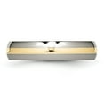 thumbnail image 3 of Chisel Titanium Polished with 14k Gold Inlay 5mm Band, 3 of 7