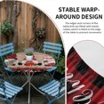 thumbnail image 2 of Christmas Gnomes Round Tablecloth for 55-60 Inch Tables,Fitted Table Cover with Elastic Edge,Xmas Tree Gift Wooden Red Black Plaid Waterproof Outdoor Table Cloth Protector for Patio Garden Dinner, 2 of 9