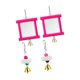 thumbnail image 1 of 2x Juguetes de espejo para pollos Juguete de picoteo de madera Suministros para aves de corral de traspatio Pico masticable Rojo, 1 of 9
