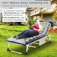 thumbnail image 6 of MOPHOTO Tanning lounge chair with face hole Portable Folding Patio Lounge Chairs with Pillow & Cushion,Reclining Chaise,Camping Sleeping Cots for Adults, 6 of 10
