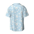 thumbnail image 2 of Wukai Cute Bunny Men's Casual Short-Sleeve Button Down Shirt - Lightweight Summer Dress Shirt for Daily Wear-3X-Large, 2 of 7