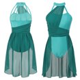 thumbnail image 5 of Aislor Womens Halter Neck Chiffon Leotard Dress Dancewear Lyrical Dance Costume, 5 of 7