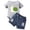 S01 Dark Gray, variant on Toddler Boy Shorts Set Baby Boys Summer Outfit Sets Cute Print Tee Tops and Denim Shorts Clothing Sets