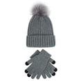 thumbnail image 2 of Gorra de béisbol FloreceBien para hombre y mujer, para exteriores, cálida, de invierno, gruesa, suave, con guantes, de punto, para esquiar, talla para niños, 2 of 4