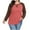 Red, variant on Scyoekwg Plus Size Tops for Women Fall Fashion For Women Crewneck Long Sleeve Plus Size Tops Color Block Tunic Shirts Raglan Sleeve Casual Loose Tshirt (Dark Gray,L)